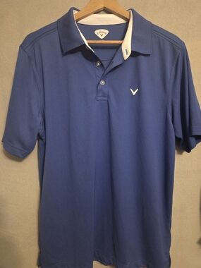 Callaway Men's Royal Blue Polo with White Inner Placket